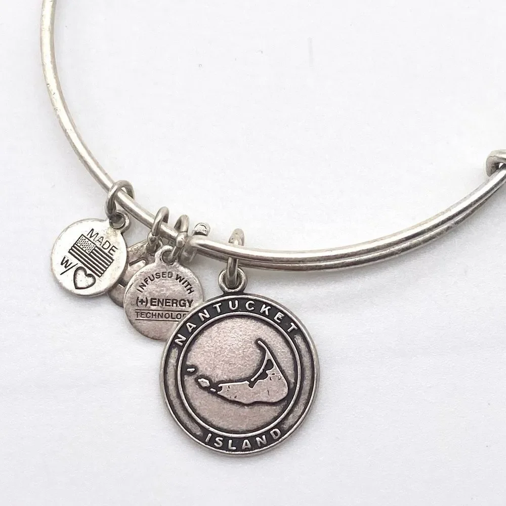 Alex and Ani Nantucket‎ Island Silver tone bracelet